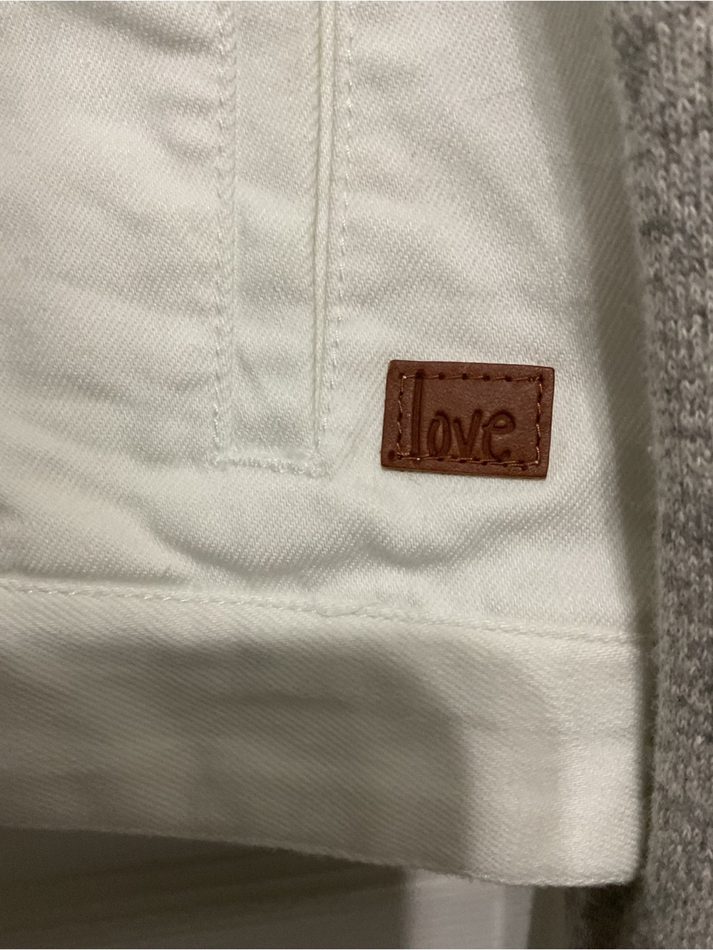 Peace Love World White & Gray Mixed-Media Zip Jacket - Picture 5 of 9